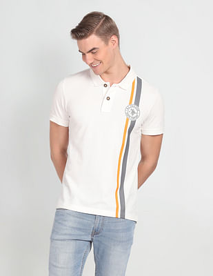 U S Polo Assn Denim Co Ribbed Collar Cotton Polo Shirt