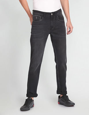 U S Polo Assn Denim Co Brandon Slim Tapered Fit Black Jeans