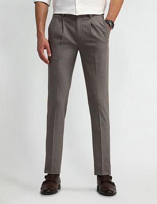 Arrow Textured Slim Fit Trousers