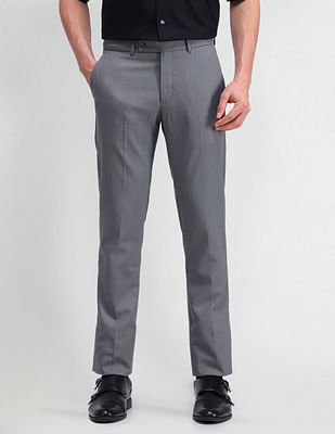 Arrow Denver Slim Fit Solid Trousers