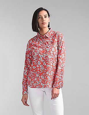 gap floral blouse