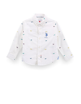 U S Polo Assn Kids Boys Oxford Cotton Shirt