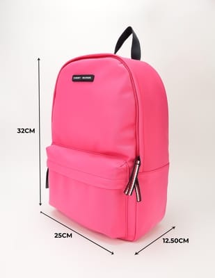 Buy Tommy Hilfiger Solid Pink Nylon Backpack - NNNOW.com display picture 3