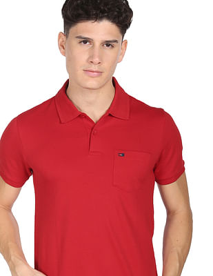 Ad By Arvind Chest Pocket Easy Polo Shirt