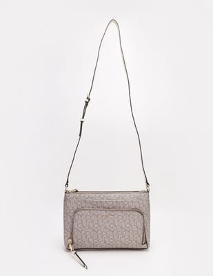 Buy Calvin Klein Logo Beige Pvc Crossbody Bag