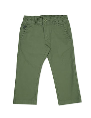 U S Polo Assn Kids Elasticised Waist Solid Trousers