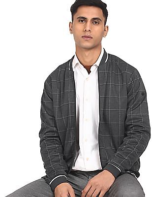 U S Polo Assn Stand Collar Check Jacket