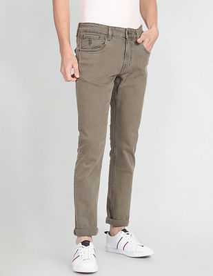 U S Polo Assn Denim Co Brandon Slim Tapered Fit Olive Jeans