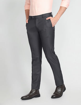 Arrow Solid Tailored Fit Formal Trouser