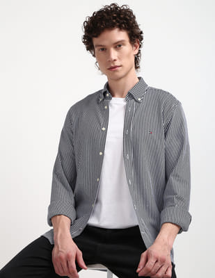 Buy Tommy Hilfiger Knit Vertical Stripe Shirt - NNNOW.com