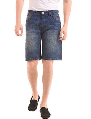 flying machine denim shorts