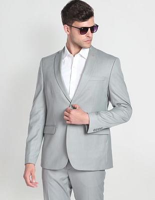 Arrow Tailored Fit Solid Two Piece Suit