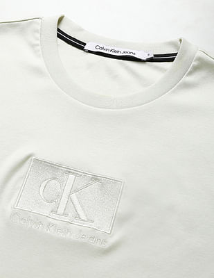 ★ ★Embroidery Patch CK刺繍グラフィックTシャツ ☆Calvin Klein☆Embroidery Patch CK刺繍グラフィックTシャツ