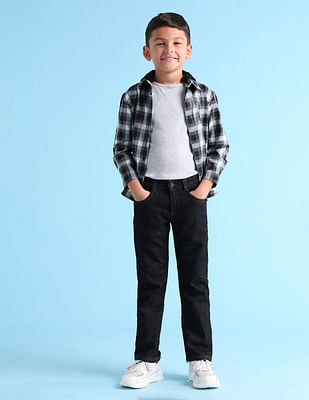 U S Polo Assn Kids Boys Regular fit Black Jeans