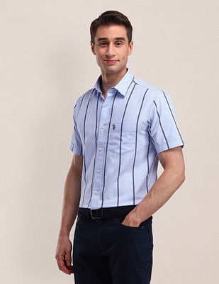 U S Polo Assn Tailored Fit Cotton Striped Shirt