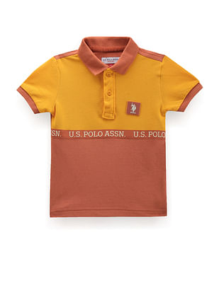 U S Polo Assn Kids Boys Colour Block Polo Shirt