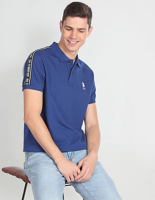 U S Polo Assn Denim Co Cotton Solid Polo Shirt