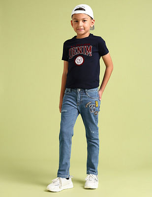 U S Polo Assn Kids Boys Denim Weave Blue Jeans