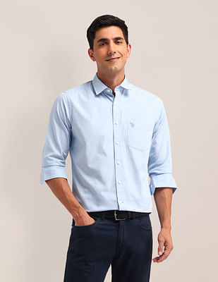 U S Polo Assn Solid Tailored Fit Shirt