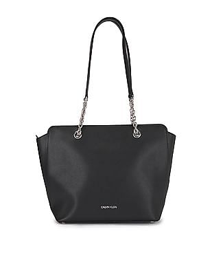 Calvin Klein Women's Black Logo Print Large Shopper Tote Bag Handbag Purse  | eBay