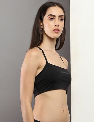 Calvin Klein LIGHTLY LINED LOGO STRAPブラ