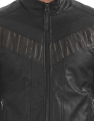 Buy Ed Hardy Men Panelled Biker Jacket - NNNOW.com