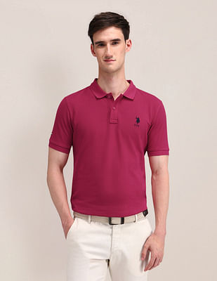 U S Polo Assn Solid Slim Fit Polo Shirt