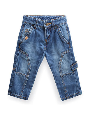 U S Polo Assn Kids Boys Mid Rise Pure Cotton Jeans