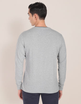 Buy U.S. Polo Assn. Heathered Tipped Collar Henley T-Shirt - NNNOW.com