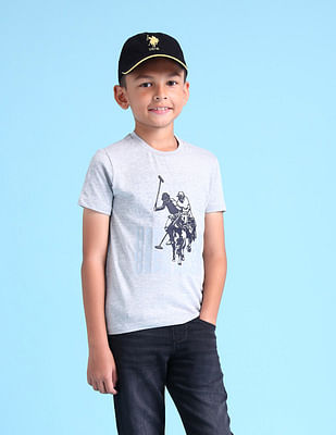 U S Polo Assn Kids Boys Brand Printed T-Shirt