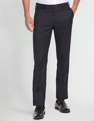 Arrow Tailored Regular Fit Twill Formal Trousers