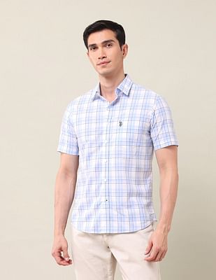 U S Polo Assn Plaid Checked Tailored Fit Shirt