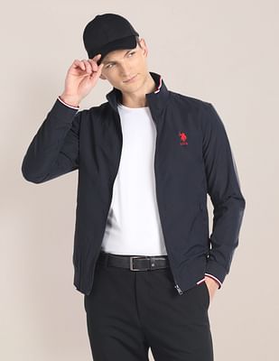 U S Polo Assn High Neck Long Sleeve Casual Jacket