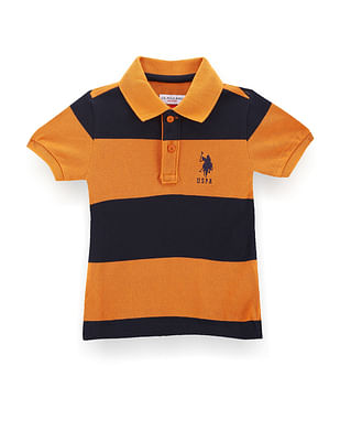 U S Polo Assn Kids Boys Rugby Stripe Polo Shirt