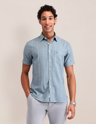 U S Polo Assn Vertical Striped Tailored Fit Shirt