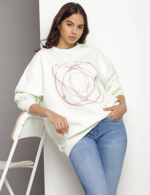 Calvin Klein Graphic Print Crew Neck Sweatshirt