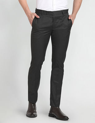 Arrow Mid Rise Tailored Fit Formal Trousers