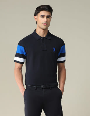 トップス supreme foulard polo black blue M 4.jpg