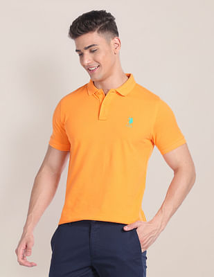 U S Polo Assn Cotton Solid Polo Shirt