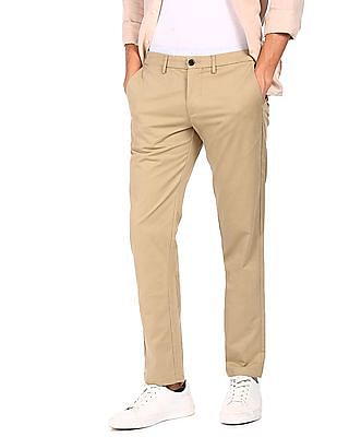 Buy Khaki Solid Slim Fit Trousers for Men Online at Killer Jeans  471583