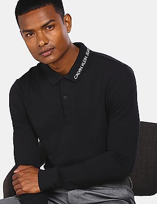 シャツ/ブラウス(長袖/七分) 6 (ROKU) - leinwande Intarsia Knitted Polo / Black 6 (ROKU) - leinwande Intarsia Knitted Polo / Blackの通販 by