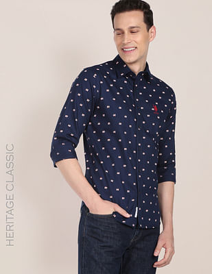 Louis Philippe Formal Shirts : Buy Louis Philippe Turquoise Shirt Online