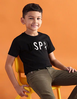 U S Polo Assn Kids Boys Logo Printed T-Shirt