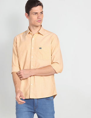 Arrow Sports Solid Slim Fit Casual Shirt