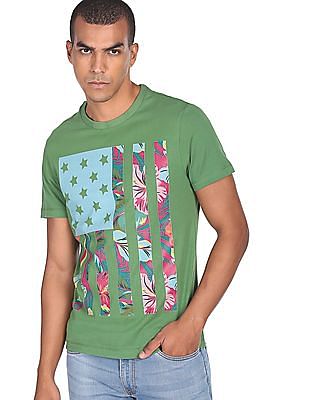 U S Polo Assn Denim Co Crew Neck Graphic Print T-Shirt