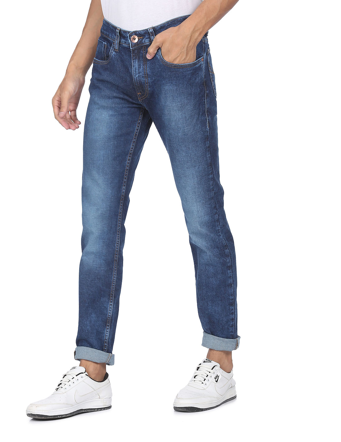 Buy Flying Machine Stone Wash Michael Slim Tapered Fit Jeans - NNNOW.com
