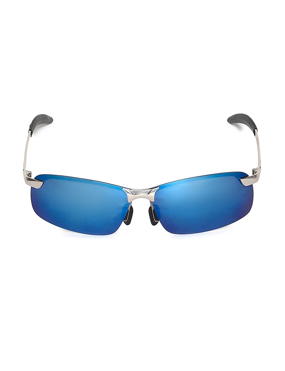 Buy Colt Black Mirrored Lens Rimless Sunglasses