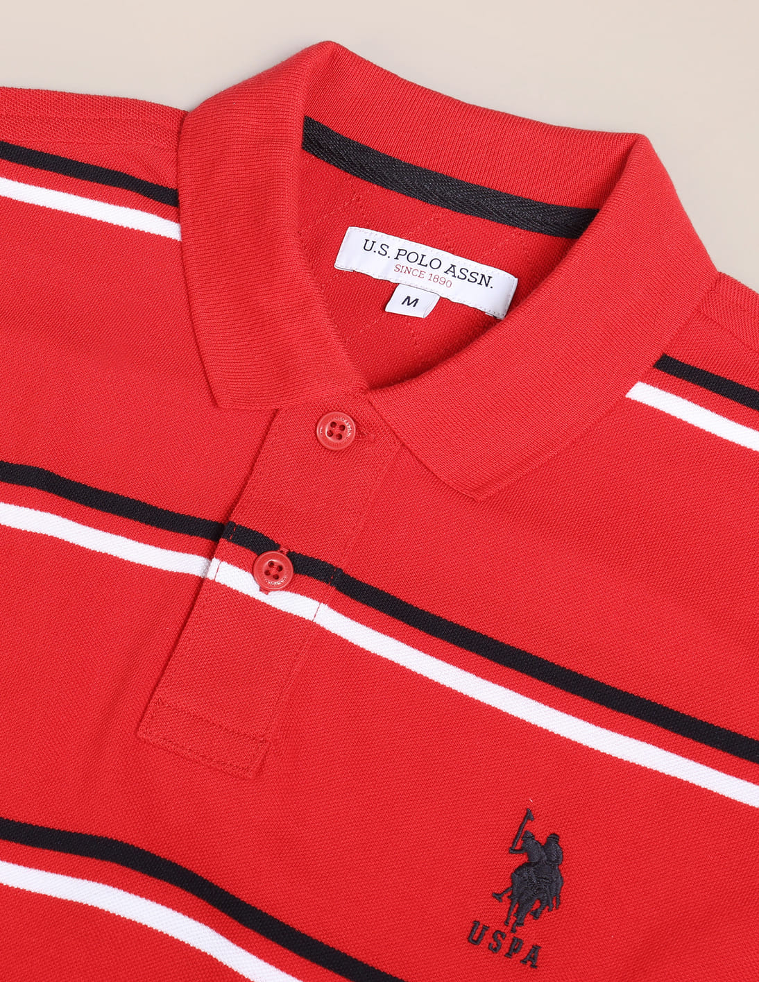 Buy U.S. Polo Assn. Cotton Horizontal Stripe Polo Shirt - NNNOW.com
