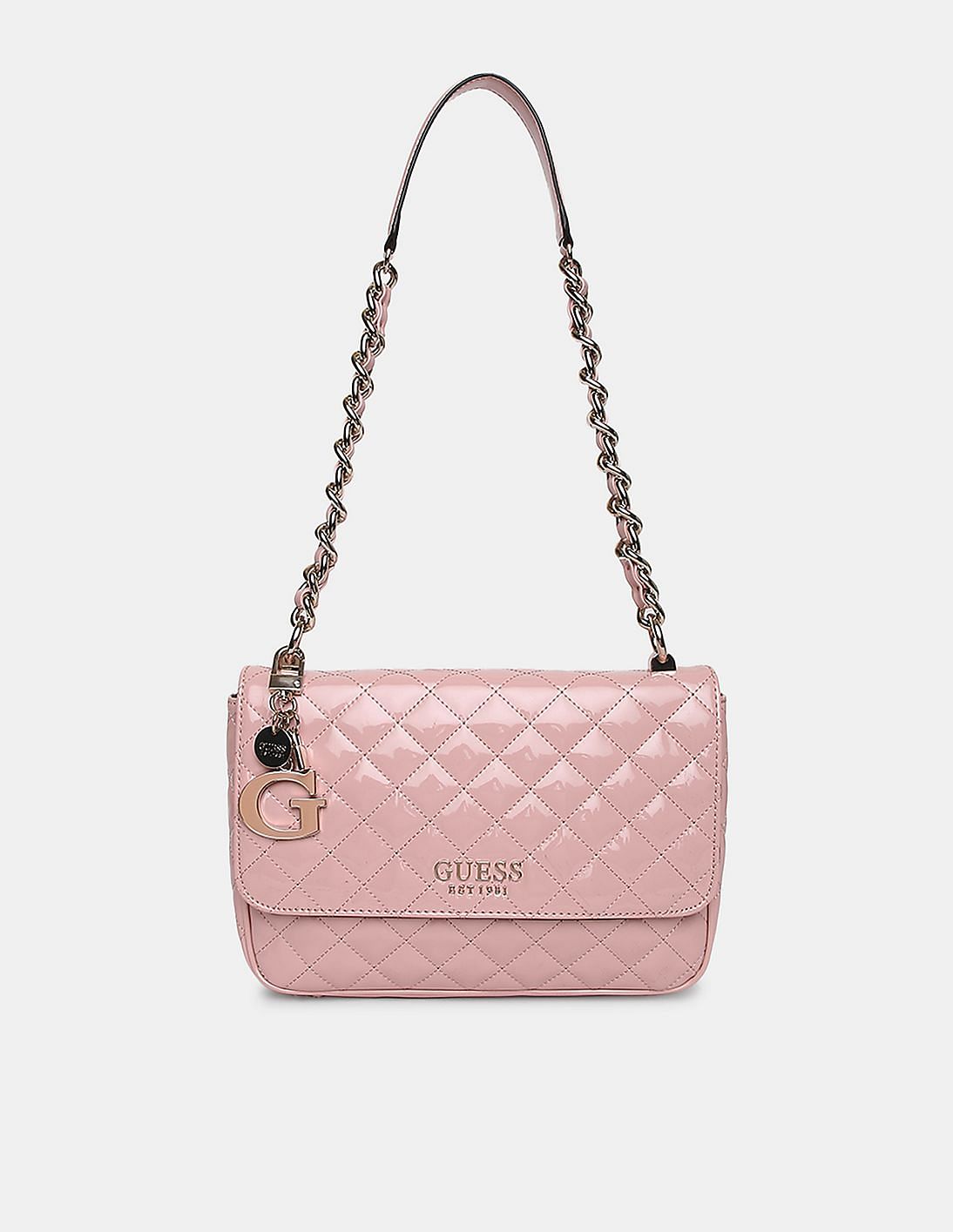 Buy GUESS Women Pink Melise Quilted Shoulder Bag - NNNOW.com
