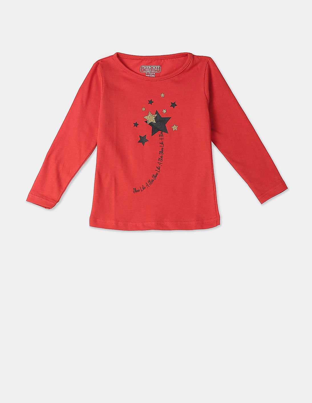 girls red long sleeve top